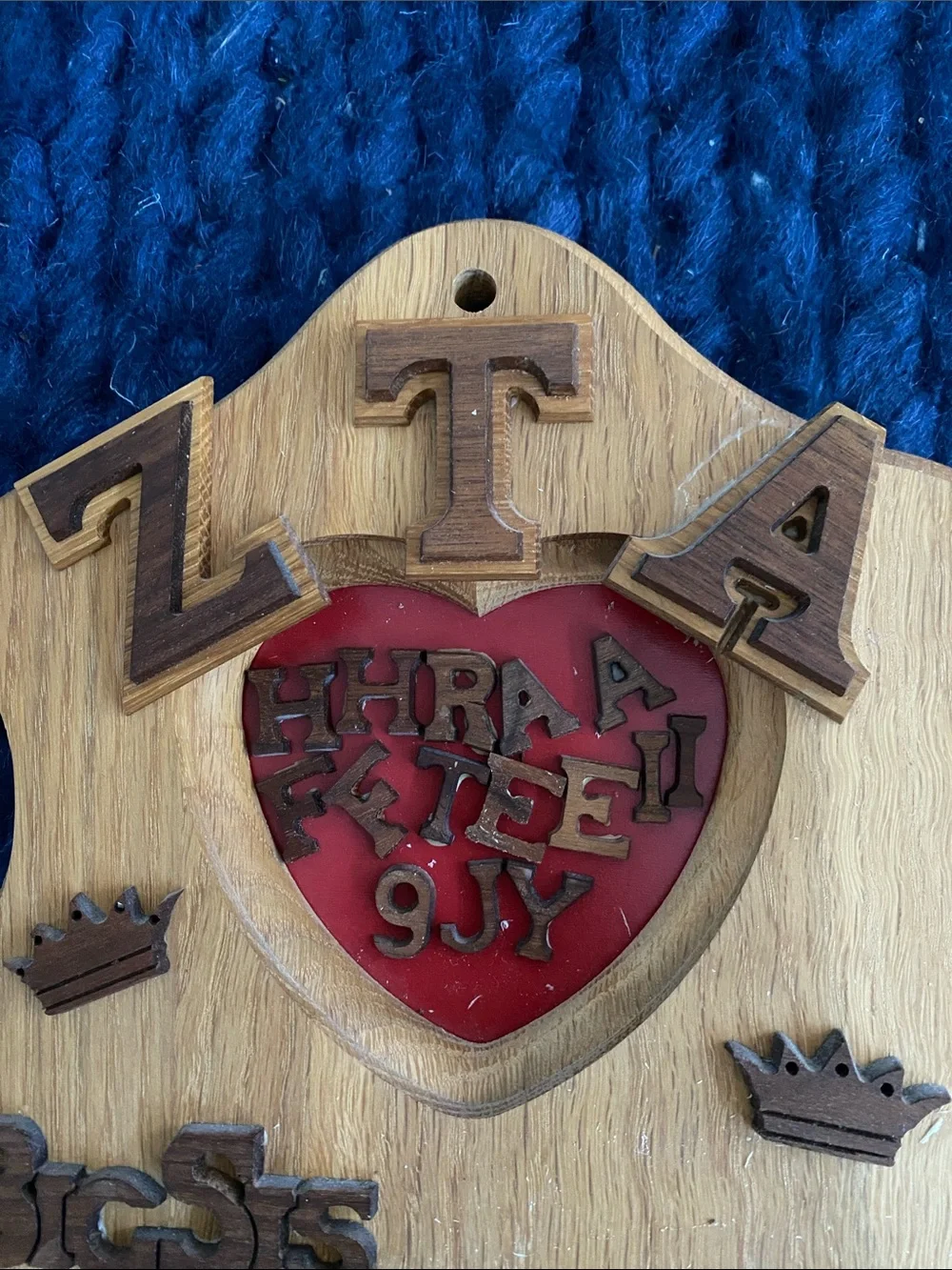 Zeta Tau Alpha sorority paddle